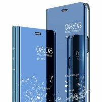 Калъф тефтер огледален CLEAR VIEW за Samsung Galaxy S6 EDGE G925 син